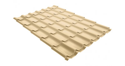 Металлочерепица классик 0,5 Satin RAL 1014 слоновая кость