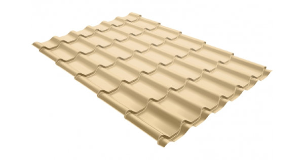 Металлочерепица классик 0,5 Satin RAL 1014 слоновая кость купить в Учалах