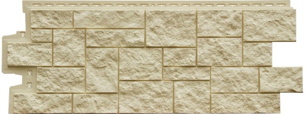 Фасадная панель Grand Line Дикий камень Стандарт бежевый купить в Учалах
