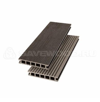 Террасная доска из ДПК SW Ornus радиальный распил темно-коричневый