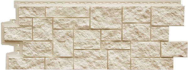 Фасадная панель Grand Line Дикий камень Стандарт молочный купить в Учалах