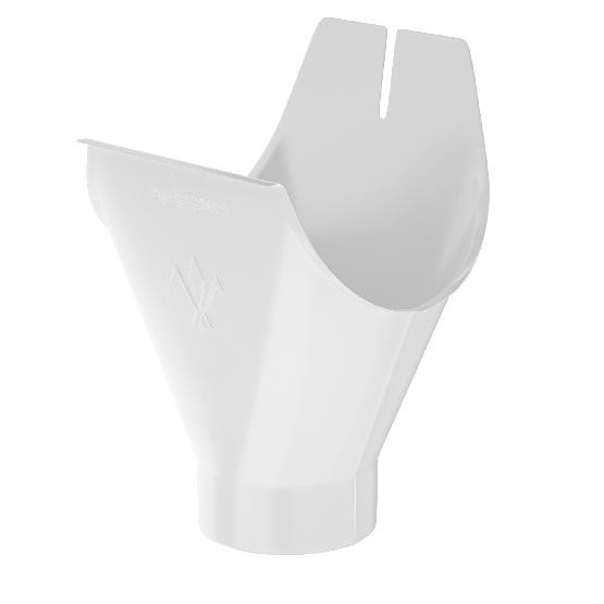 Водосток Aquasistem, система 125x90 - Воронка желоба RR 20 Мраморно-белый купить в Учалах