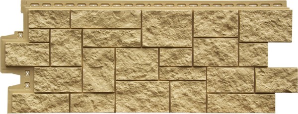 Фасадная панель Grand Line Дикий камень Стандарт песочный купить в Учалах