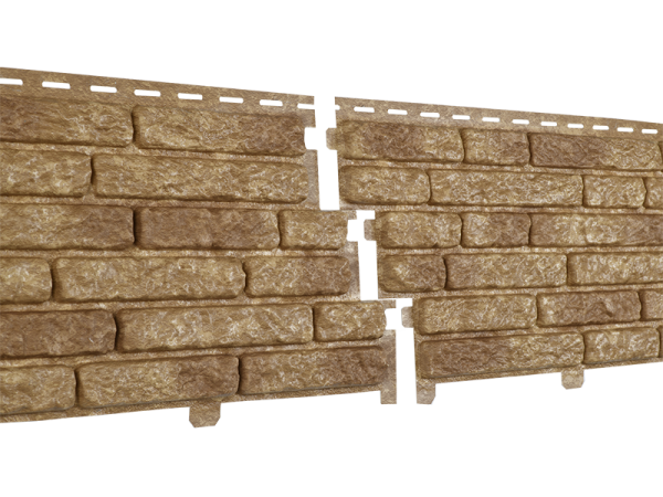 Фасадная панель Ю-пласт Стоун Хаус Кварцит Тёмно-бежевый купить в Учалах