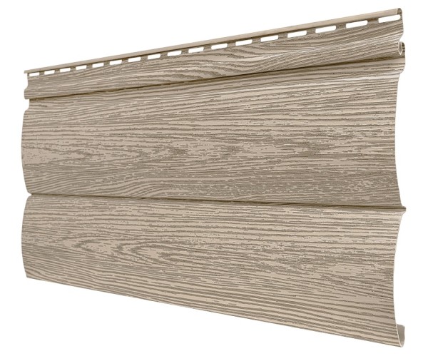 Виниловый сайдинг tecos, серия lux - оцилиндрованный брус двойной, - сибирский кедр купить в Учалах