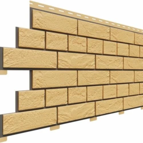Фасадная панель Доломит Кирпич Славянка Желтый купить в Учалах