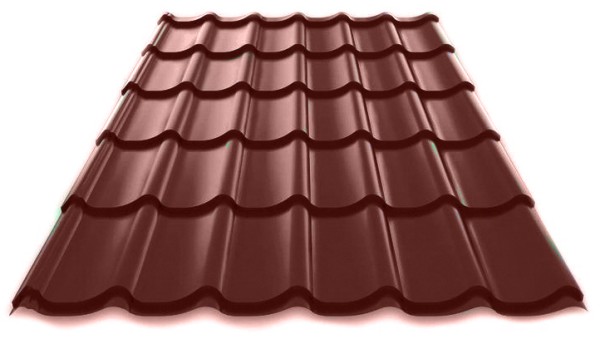 Металлочерепица Металл Профиль Norman полиэстер 0,5 сталь RAL 8017 коричневый купить в Учалах