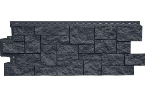 Фасадная панель Grand Line Дикий камень Стандарт графит купить в Учалах