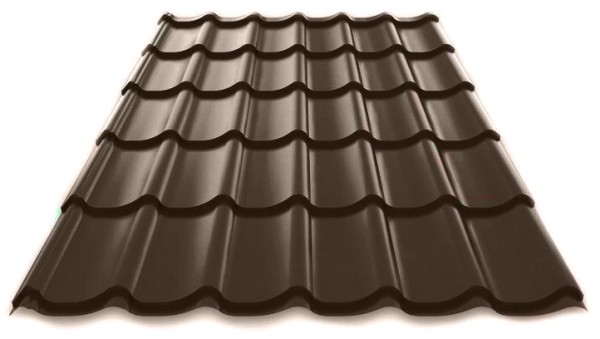Металлочерепица Металл Профиль Norman полиэстер 0,5 сталь RR32 темно-коричневый купить в Учалах