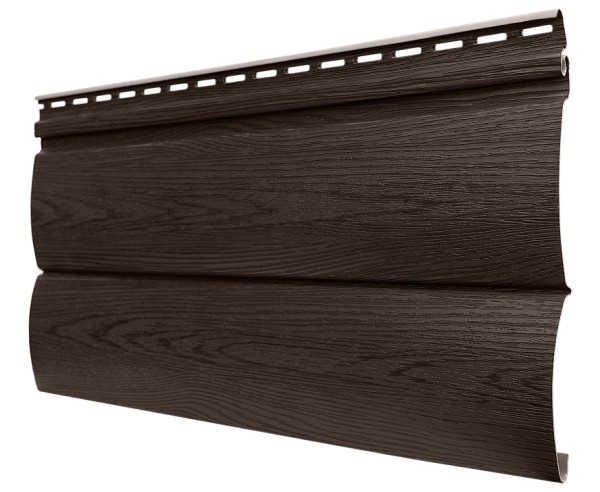 Виниловый сайдинг tecos, серия lux - оцилиндрованный брус двойной, - бразильская вишня купить в Учалах