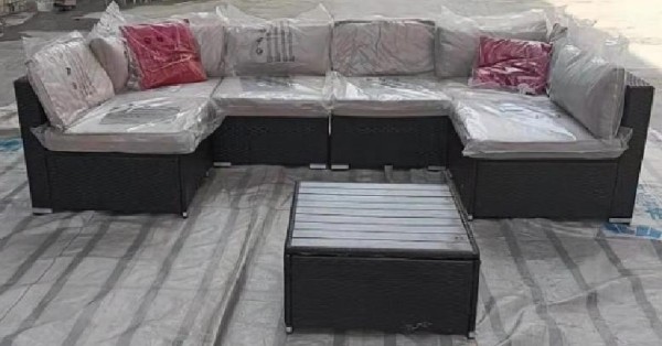 Диван-Трансформер AFINA модульный плетеный из иск. ротанга YR822D Brown/Beige купить в Учалах