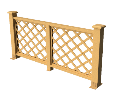 Ограждения декоративное ДПК GRINDERDECO Ламбет песчаник