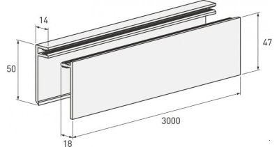 Планка финишная белая