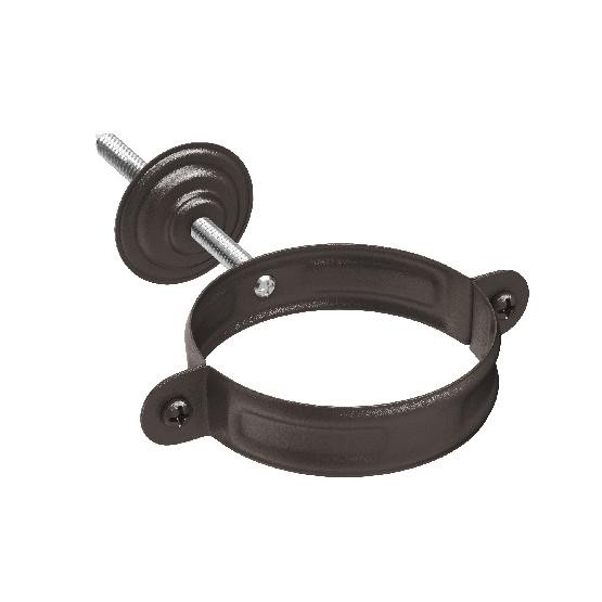 Водосток Aquasistem, Система 150/100 - Хомут для крепления трубы RR 32 Тёмно-коричневый matt купить в Учалах