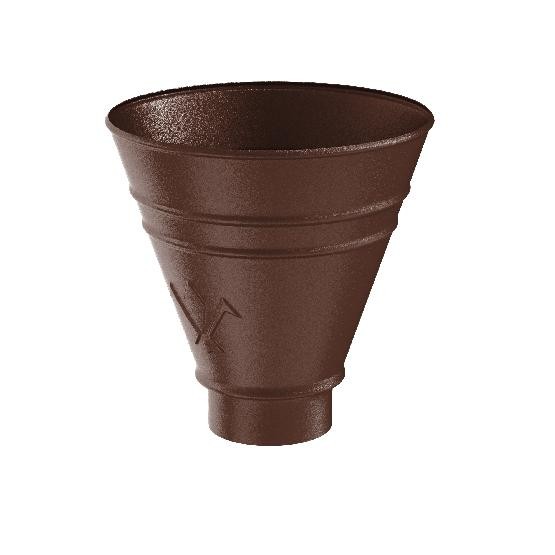 Водосток Aquasistem, Система 125x90 - Воронка водосборная круглая RAL 8017 Коричневый matt купить в Учалах