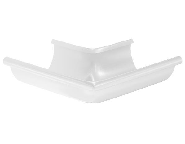 Водосток Aquasistem, система 125x90 - Угол желоба, наружный 90° RR 20 Мраморно-белый купить в Учалах