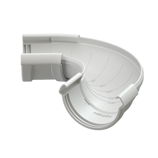 Угол желоба регулируемый Docke Lux ПВХ Пломбир купить в Учалах