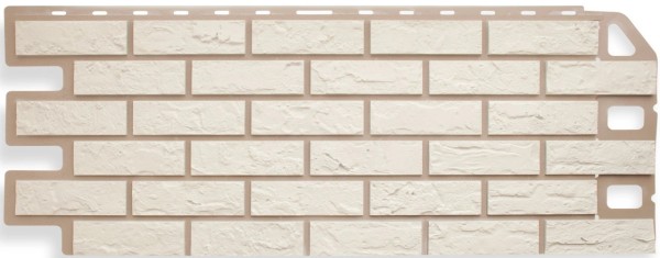 Фасадная панель Цокольный сайдинг Альта-профиль - коллекция "кирпич", кирпич белый купить в Учалах