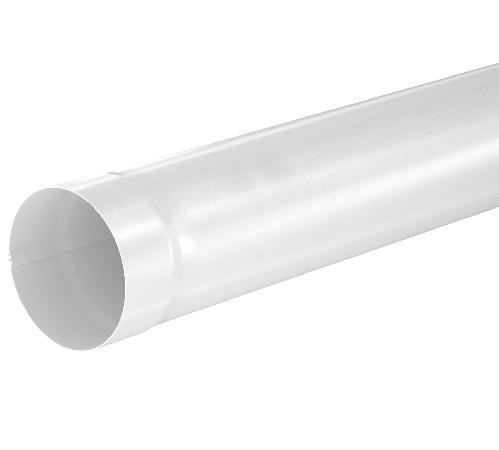 Водосток Aquasistem, система 150x100 - Труба водосточная 1.00м RR 20 Мраморно-белый купить в Учалах