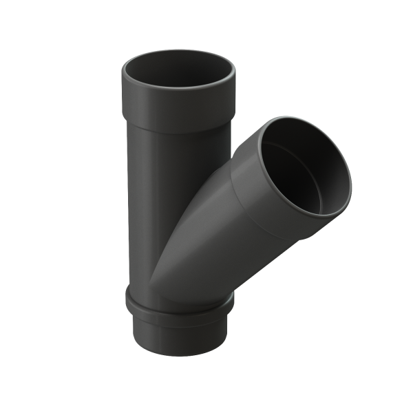 Тройник 45˚ для водосточной трубы Docke Lux ПВХ - Графит купить в Учалах