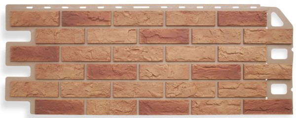 Фасадная панель Цокольный сайдинг Альта профиль кирпич Бежевый Комби купить в Учалах
