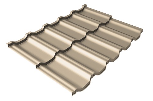 Металлочерепица модульная Квинта Uno Grand Line c 3D резом 0,5 Satin RAL 1015 светлая слоновая кость купить в Учалах