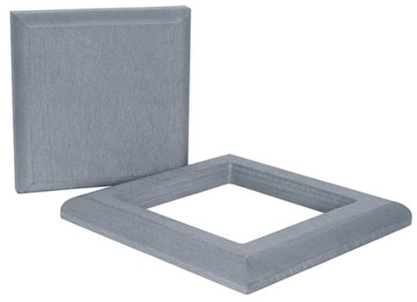 Комплект крышка и юбка ДПК для столба Polivan DENPASAR серый купить в Учалах