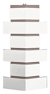 Угол T-Сайдинг - Кирпич Модерн Белый