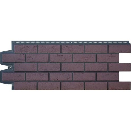 Фасадная панель Grand Line Состаренный кирпич Элит каштан, ШОВ черный купить в Учалах