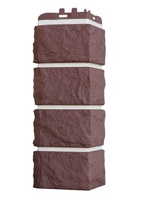 Угол наружный Grand Line Колотый Камень Каштан, Шов белый купить в Учалах