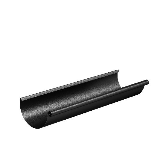 Водосток Aquasistem, система 125x90 - Водосточный желоб 3.00м RAL 9005 Чёрный купить в Учалах