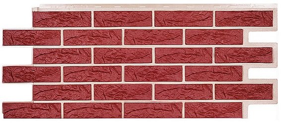 Фасадная панель Техоснастка, Лондон Брик, Красный купить в Учалах