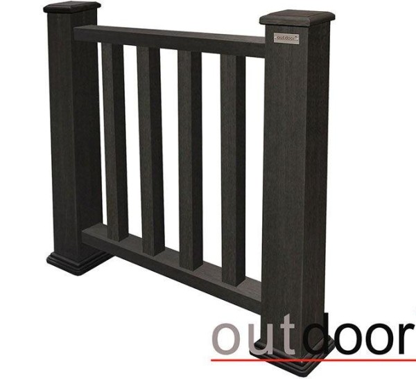 Ограждение из ДПК Outdoor Классик 3D STORM чёрный купить в Учалах