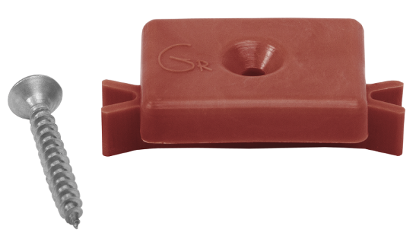 Пластиковая клипса с саморезом, Grinder шовный монтаж 5 mm красный купить в Учалах