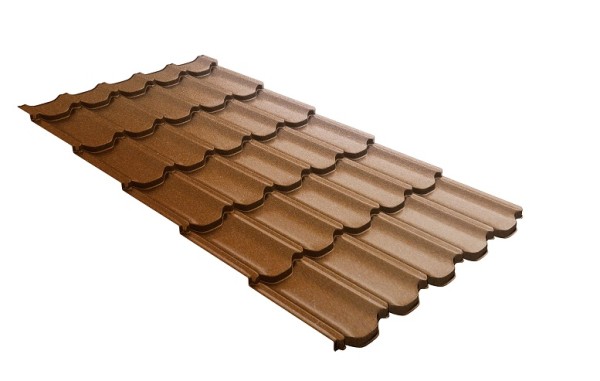 Металлочерепица квинта плюс с 3D резом 0,5 Quarzit Cuprum Steel купить в Учалах