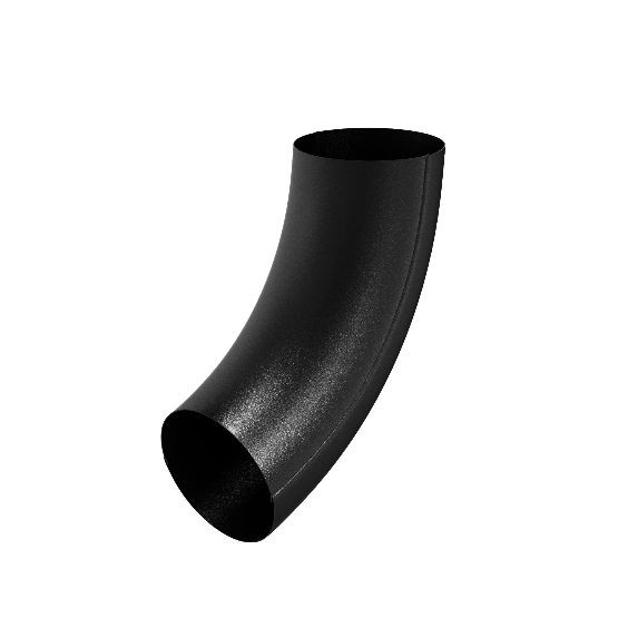 Водосток Aquasistem, система 125x90 - Колено трубы RAL 9005 Чёрный купить в Учалах