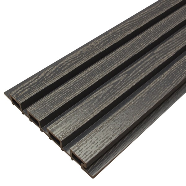 Фасадная доска из ДПК Faynag Wood Рейка Мокрый Асфальт купить в Учалах