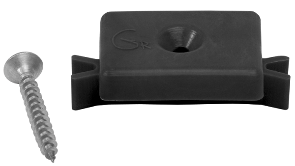 Пластиковая клипса с саморезом, Grinder шовный монтаж 5 mm чёрный купить в Учалах