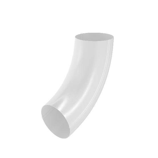 Водосток Aquasistem, система 125x90 - Колено трубы RAL 9003 Белый купить в Учалах