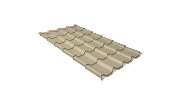 Металлочерепица камея 0,5 Satin RAL 1015 светлая слоновая кость купить в Учалах