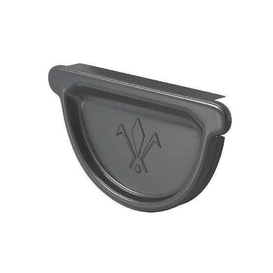 Водосток Aquasistem, система 125x90 -  Заглушка универсальная с резиновым уплотнителем RAL 7024 Тёмно-серый купить в Учалах