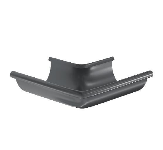 Водосток Aquasistem, система 125x90 -  Угол желоба, наружный 90° RAL 7024 Тёмно-серый купить в Учалах