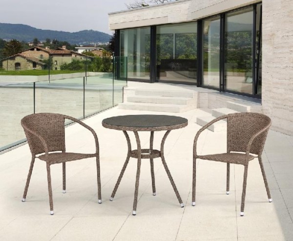 Комплект плетеной мебели AFINA из иск. ротанга T282ANT/Y137C-W56 Light Brown 2Pcs купить в Учалах