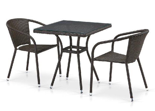 Комплект плетеной мебели AFINA из иск. ротанга T282BNT/Y137C-W53 Brown 2Pcs купить в Учалах