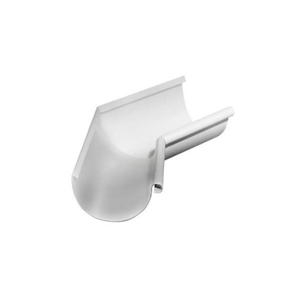 Водосток Grand Line 125x90 – Угол внутренний 135° RAL 9003 купить в Учалах