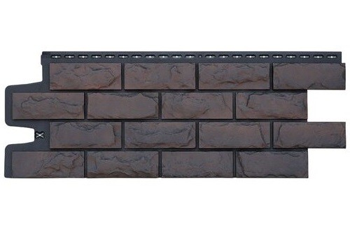 Фасадные панели Grand Line Колотый Камень Трюфель, Шов черный купить в Учалах