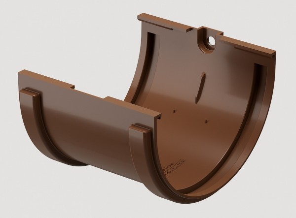 Соединитель желобов ПВХ Docke STANDART Светло-коричневый купить в Учалах