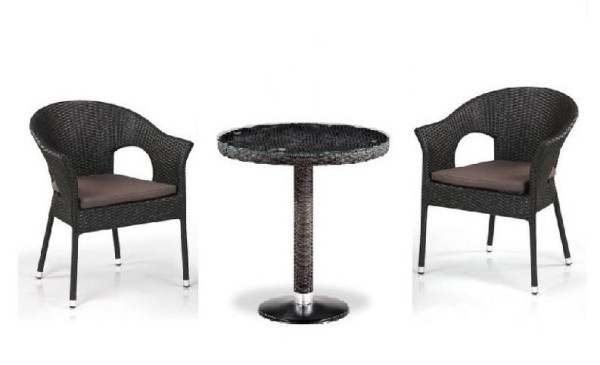 Комплект плетеной мебели AFINA из иск. ротанга T601/Y79A-W53 Brown 2Pcs купить в Учалах