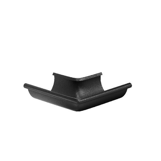 Водосток Aquasistem, система 125x90 - Угол желоба, наружный 90° RAL 9005 Чёрный купить в Учалах