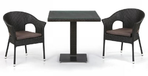 Комплект плетеной мебели AFINA из иск. ротанга T605SWT/Y79A-W53 Brown 2Pcs купить в Учалах